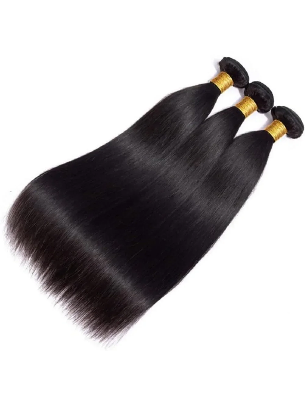 Premium Straight Human Hair Bundles 12-16 Inch, Soft & Silky Extensions